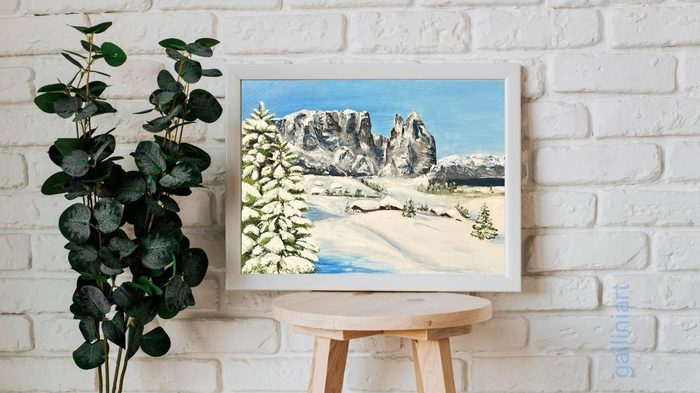 Снежные вершины — работа GalliniArt